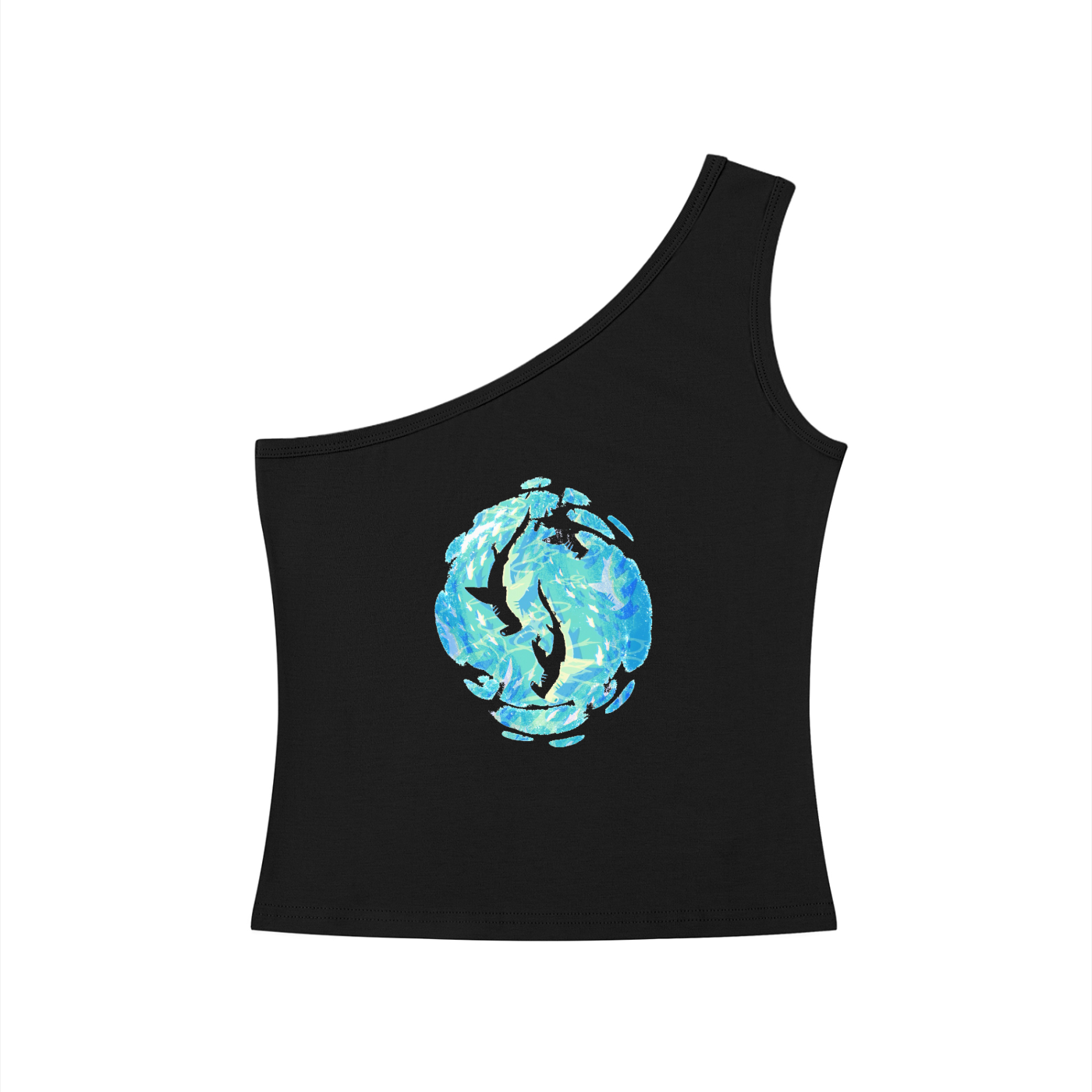 Women's One-Shoulder Crop T-Shirt