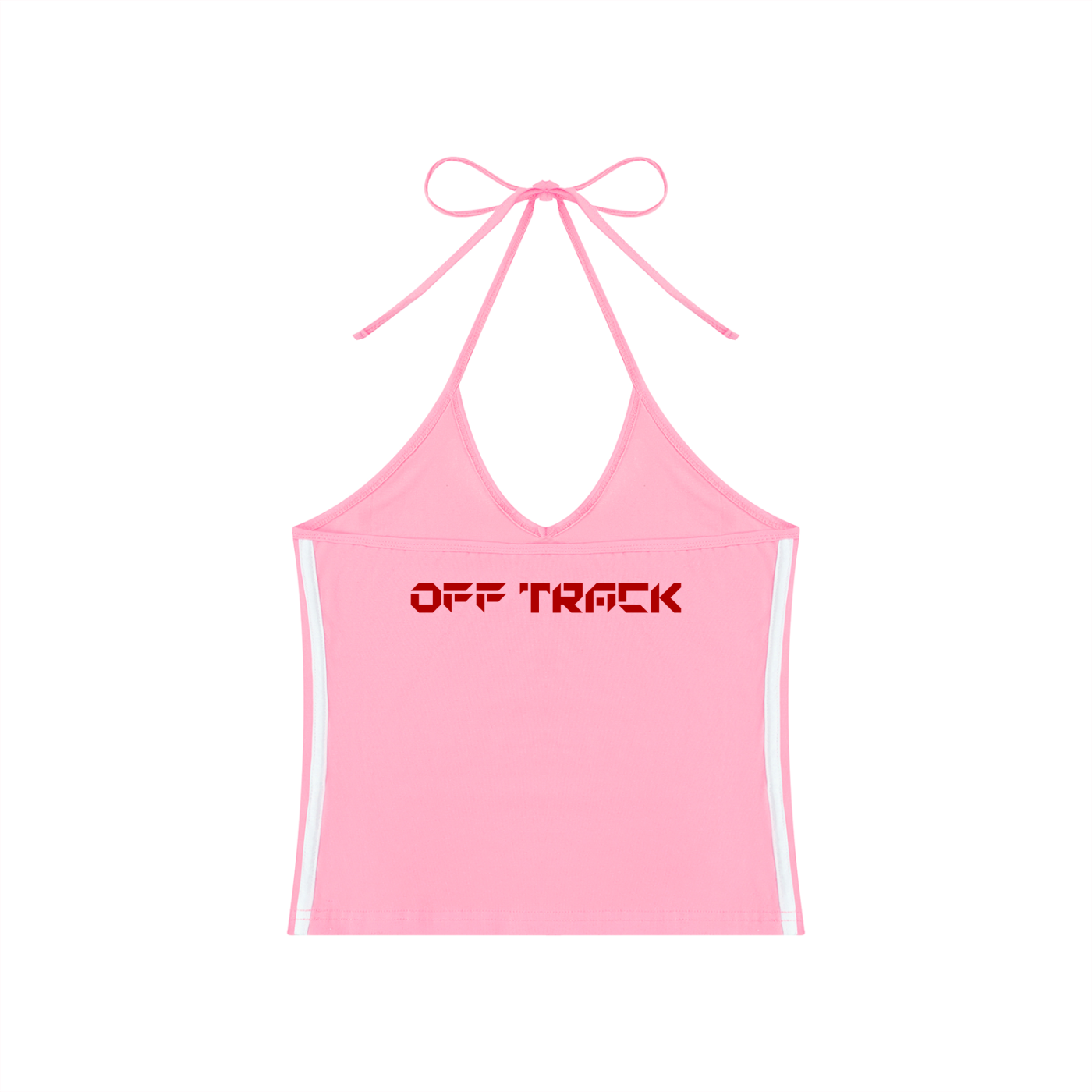 Women's Color Block Halter Crop Tank Top
