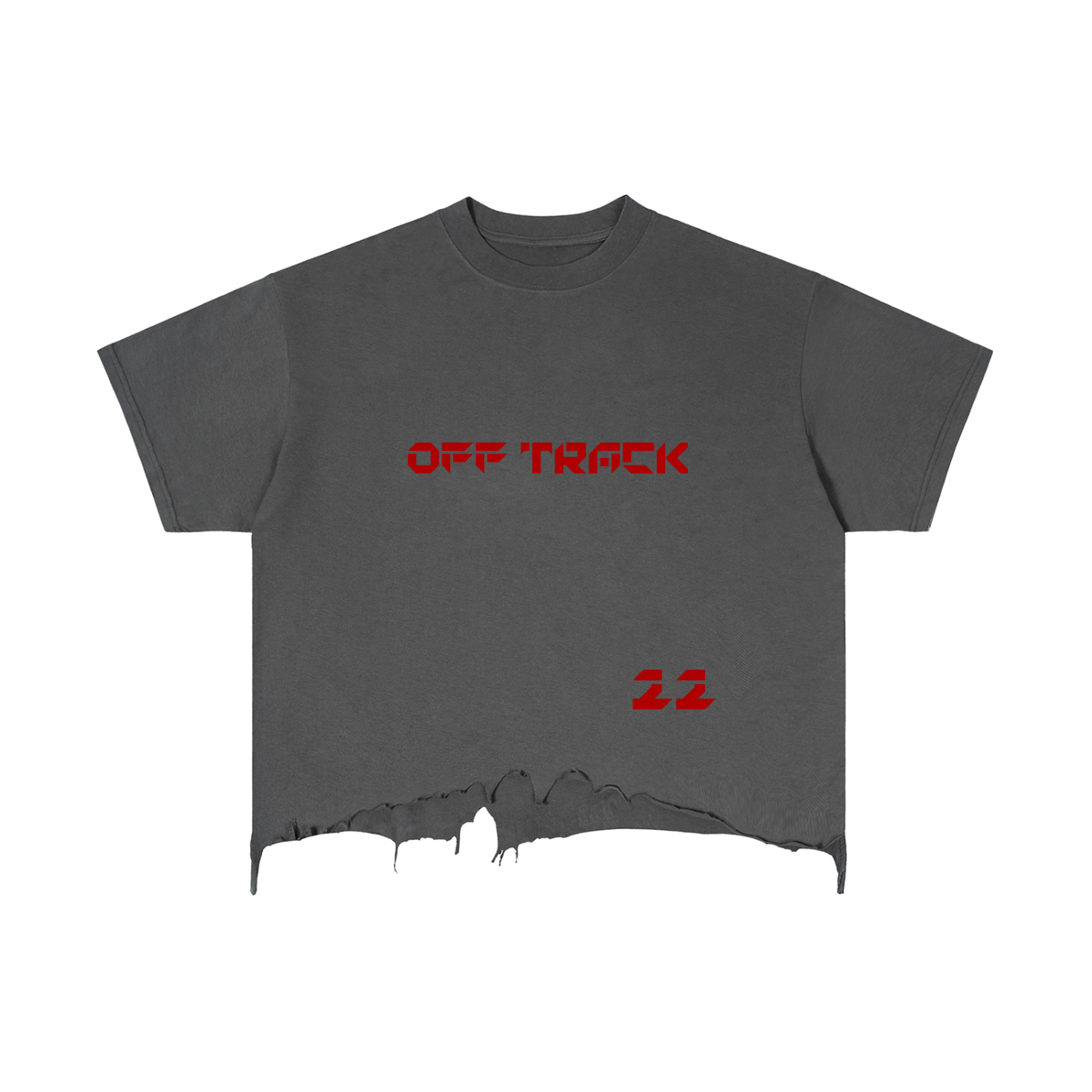 Vintage Wash Boxy Distressed Hem T-Shirt