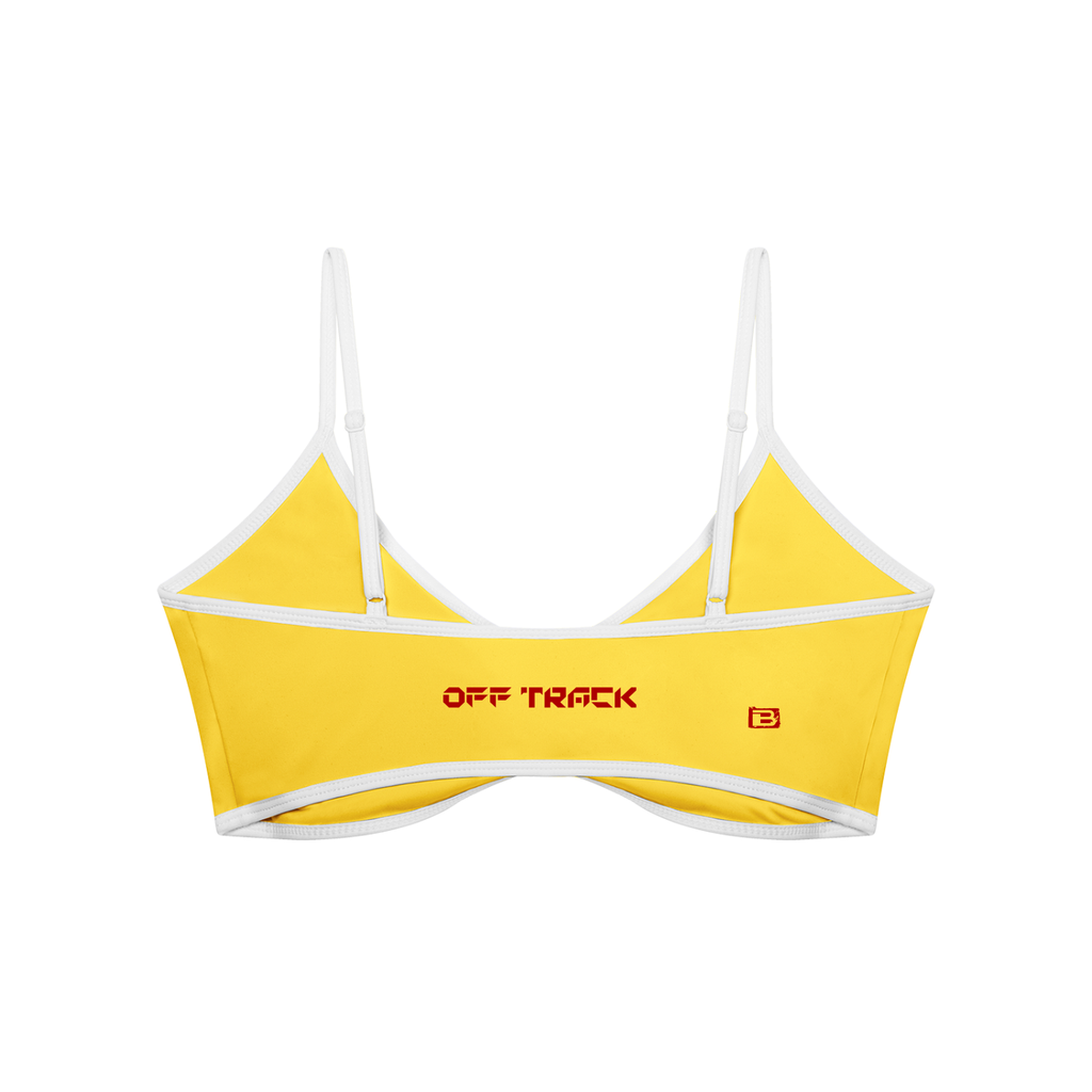Women's Color Block Ruched V-Neck Sports Bra